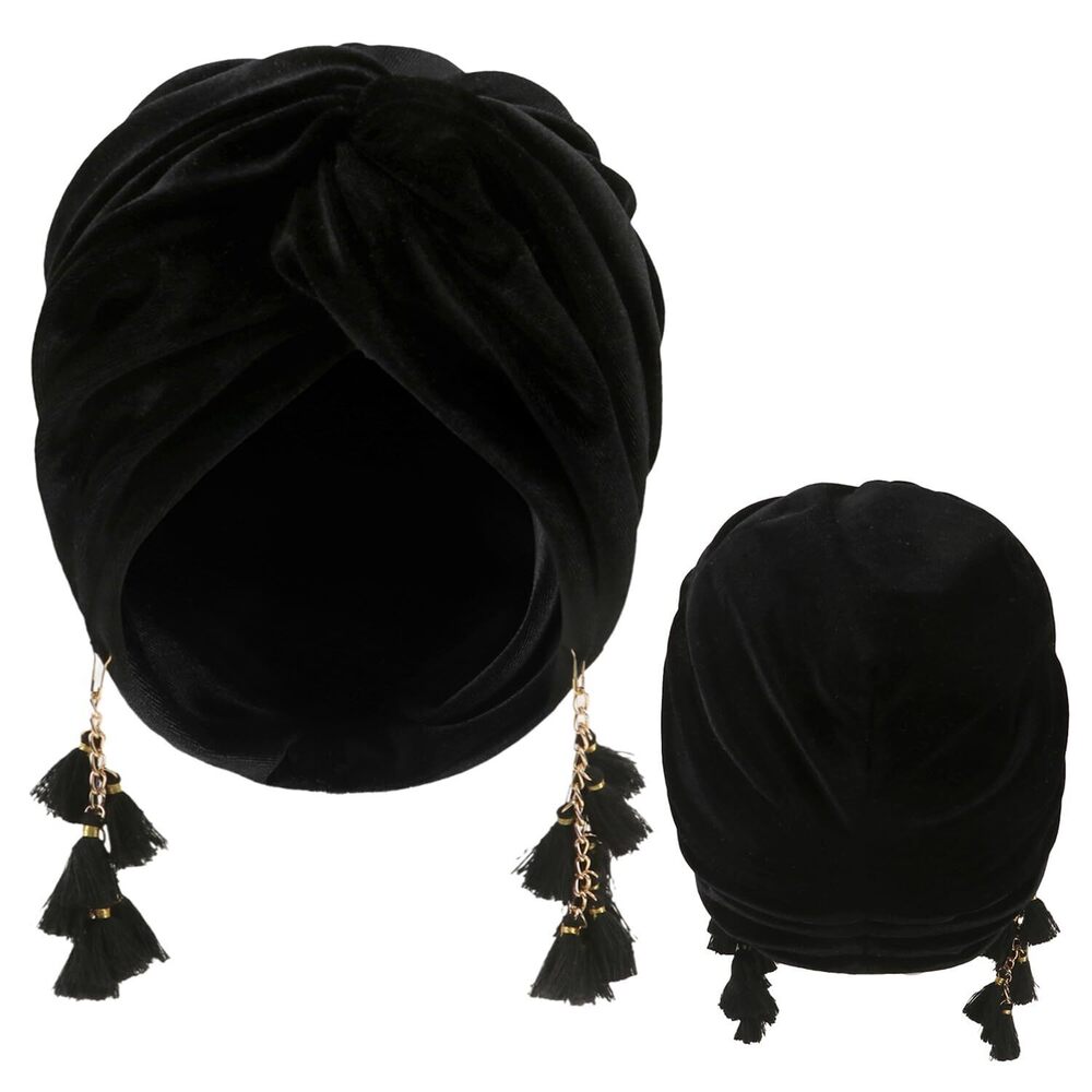 4489 Turban,Cozy Polyester Velvet Turban Hats,Indian Turbans Hats Head